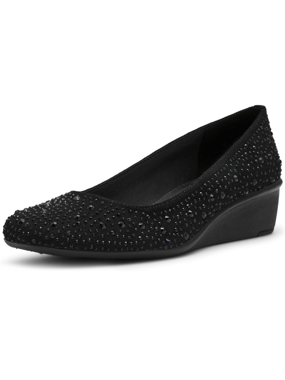 Anne Klein Size 9.5 Wisher Crystal Flexible Wedge Pumps